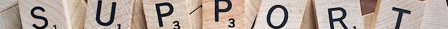 Holzklötze mit den Buchstaben S U P P O R T (Support)